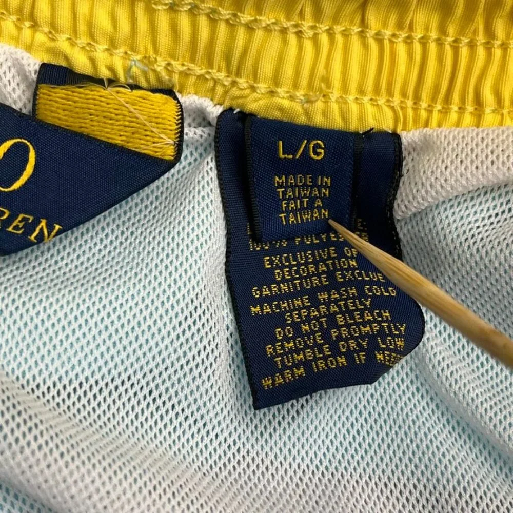 Polo Ralph Lauren Swim Trunks Aqua Yellow Pony Resort Vacation